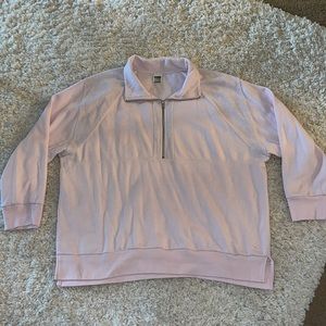 light pink PINK quarter zip hoodie